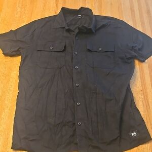 Vans Men's Black Casual Button Down Shirt